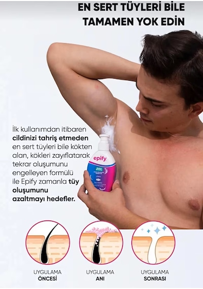 Epify Hassas Bölgeler İçin Doğal Bakım Tüy Dökücü Krem 250 ML