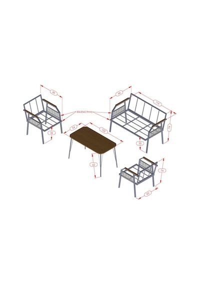 Ard & Garden Daisy Makrome Örgülü 211 Masalı Bej Balkon & Bahçe Mobilyası Seti Balkon Takımı Bej