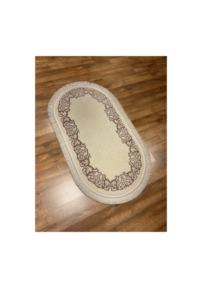 Daphne 11016a Lila-krem Oval Halı Çok Renkli
