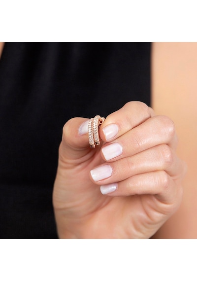 Gümüşhediyeal Starlight Diamond Zirkon Taşlı Kalp Tasarım Rose Renk 925 Ayar Gü