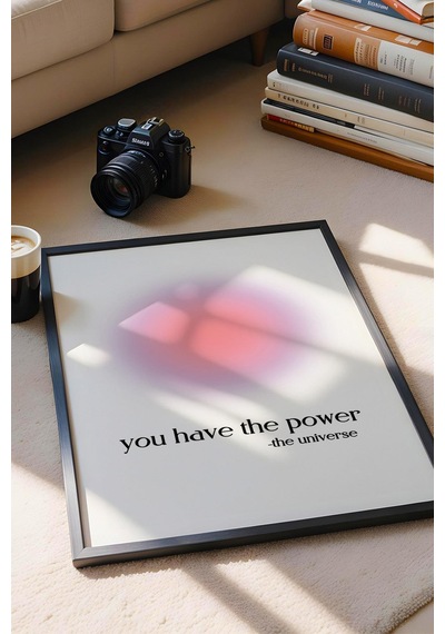 You Have The Power Çerçeveli Tablo Aura Enerji Renkleri - Güç Sende