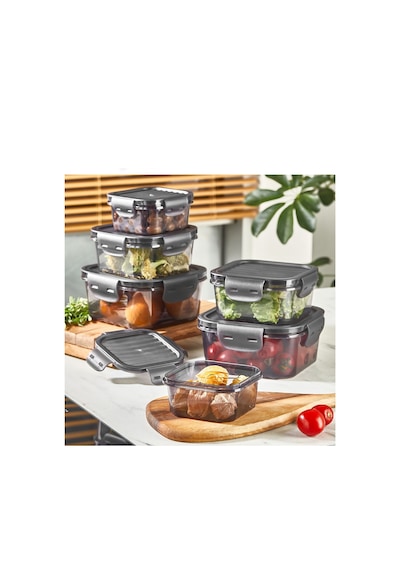 Jasper JPR-0113 Saklama Kabı Plastik Seti Antrasit 1400 ML + 800 ML + 400 ML
