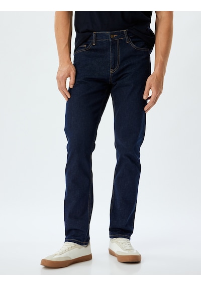 Koton Slim Fit Kot Pantolon - Brad Jean Koyu İndigo 5wam40112ıd İndigo