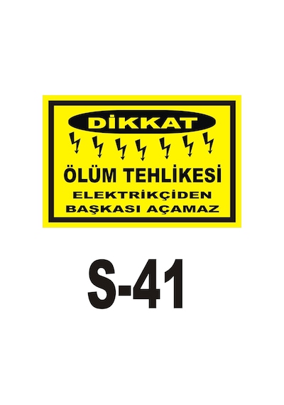 Pvc Dekota Uyarı - Ikaz Levhası Dikkat Ölüm Tehlikesi (125265080)