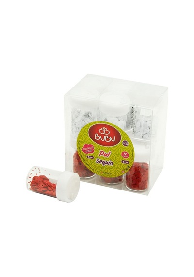 Bu-bu Pul Kırmızı-beyaz 6 Gr 12 Li Pvc Bubu-pl0003 Çok Renkli