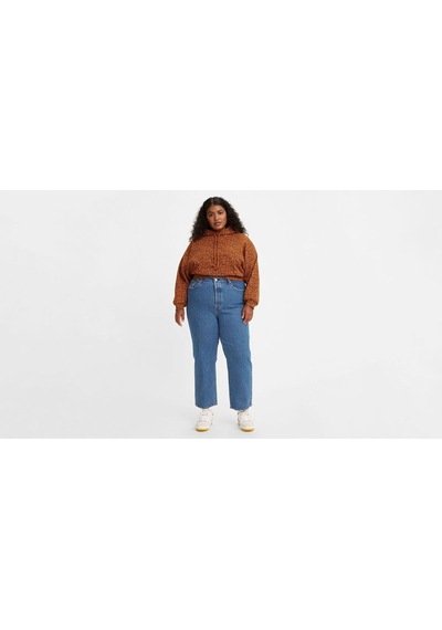 Levi'S Ribcage Straight Kadın Jean Pantolon - Jazz Pop Plus Size -5245 Med İndigo - Worn İn Levi'S Ribcage Straight Kadın Jean Pantolon - Jazz Pop Plus Size -5245 Med İndigo - Worn İn