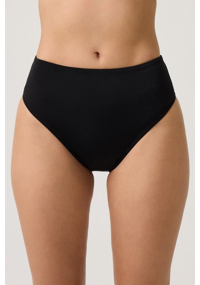 Los Ojos Siyah Yüksek Bel Bikini Altı Sporty Bottom Siyah