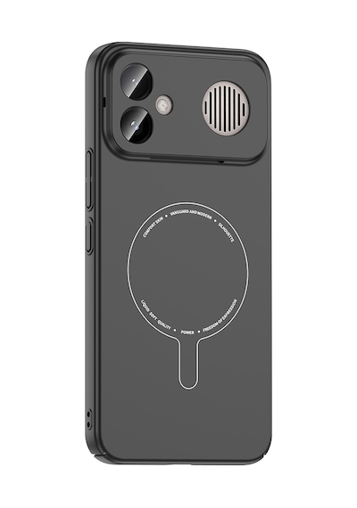 Xiaomi Poco F8 Ultra Kılıf M-safe Şarj Özellikli Kamera Korumalı Sert Pc Elio Kapak Siyah