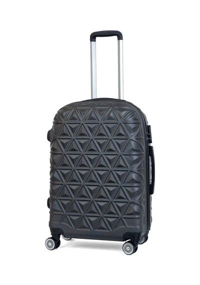 Reymond Luggage Piramit Desen ABS Seyahat Valizi, Canyon Serisi,  Antrasit - Orta Boy Antrasit