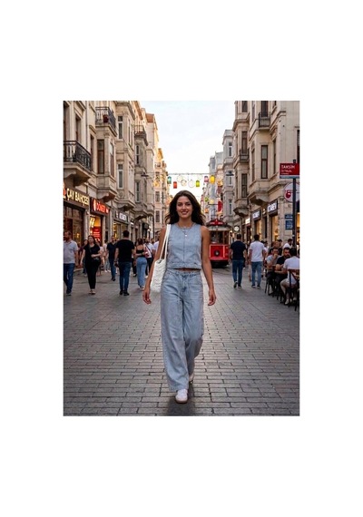 Zdnjeans Kadın Beyaz Derin V Yaka Ve Yırtmaç Detaylı Elbise