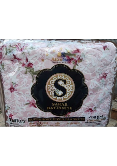 Sarar Kalın Peluş Çift Kişilik Battaniye 4kg Pembe