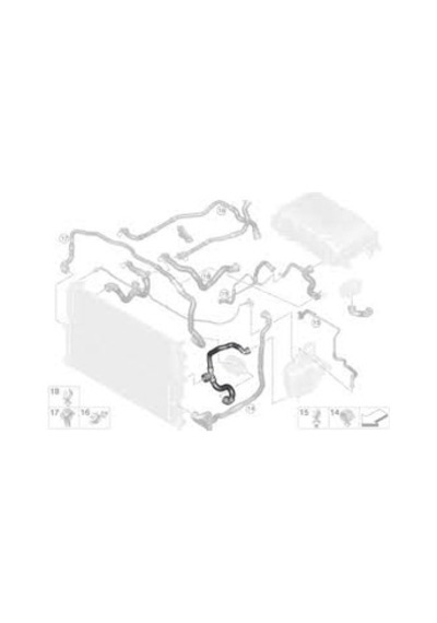 Or Mini Cooper F56 Radyatör Hortumu 17128741781