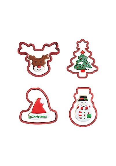 Yılbaşı Noel Kurabiye Kalıbı 4'lü Set-1