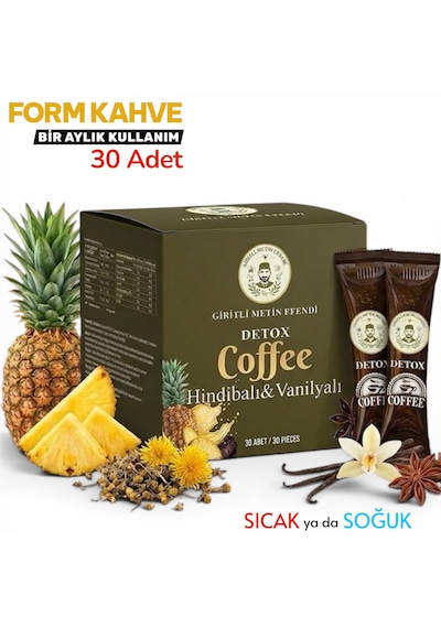 Premium Detox Coffee - 1 Aylık Kullanım / 30 Adet Kahve Giritli Metin Efendi Çekirdek Kahve