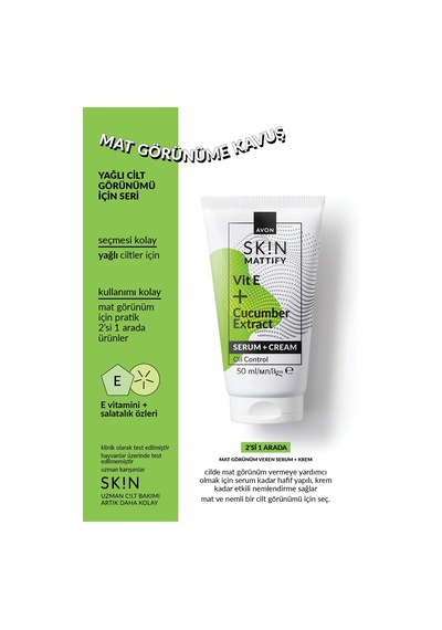 Sk N Mat Görünüm Veren Serum + Krem 50 Ml.