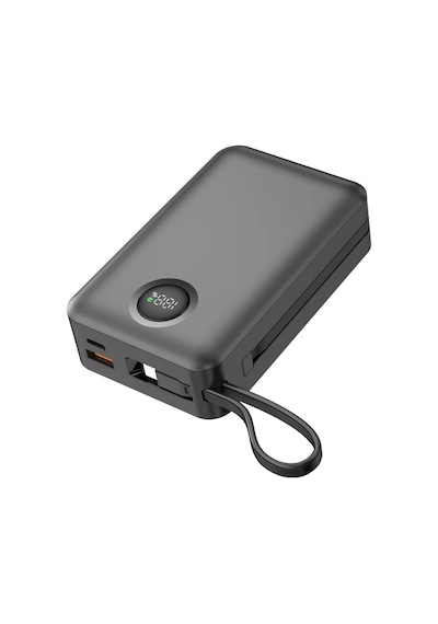 Dexim Cz03 65w Pd Dahili Lightning& Type-c Kablolu 20000 Mah Powerbank Açık Gri