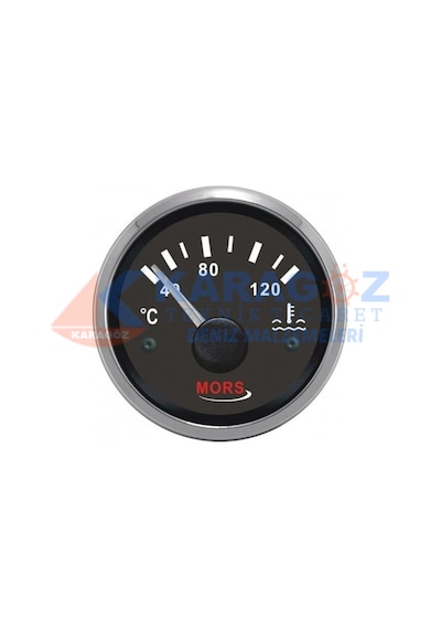 MORS HARARET GÖSTERGESİ SİYAH 55MM 12-24V