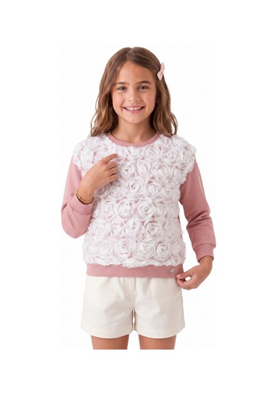 Onloox Kız Çocuk Gülkurusu Kız Gülkurusu Pamuklu Bisiklet Yaka Regular Organze Kabartmalı Gül Detaylı Sweatshirt 6-12 Yaş Onloox Kız Çocuk Gülkurusu Kız Gülkurusu Pamuklu Bisiklet Yaka Regular Organze Kabartmalı Gül Detaylı Sweatshirt 6-12 Yaş