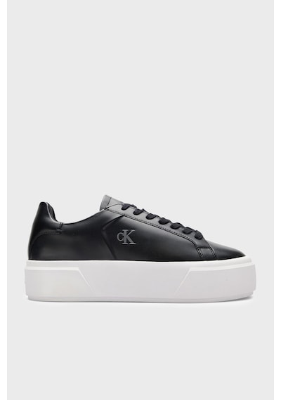 Calvin Klein Flatform Bağcıklı Deri Kadın Siyah Sneaker Yw0yw01928-beh Siyah
