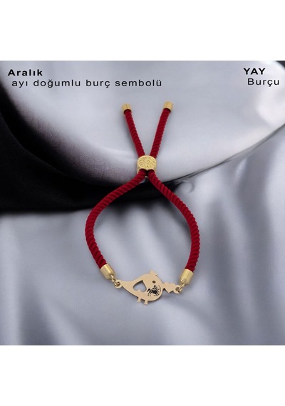 Archin Yay Burçlarına 14 Ayar Altın Plakalı Minik Kuş Motifli Kırmızı Örgülü Hediye Bileklik-363burç Yay Archin Yay Burçlarına 14 Ayar Altın Plakalı Minik Kuş Motifli Kırmızı Örgülü Hediye Bileklik-363burç Yay