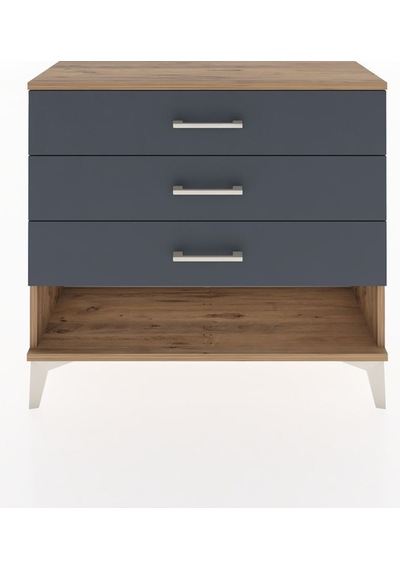 Arges Şifonyer 3 Çekmeceli 88x30x80 Çam-antrasit Çam
