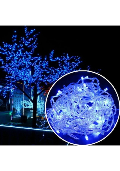 10 METRE 100 LED MAVİ LED IŞIK YILBAŞI AĞACI IŞIĞI 220 V MAVİ IŞIK MAVİ NOEL IŞIĞI YILBAŞI IŞIKLARI