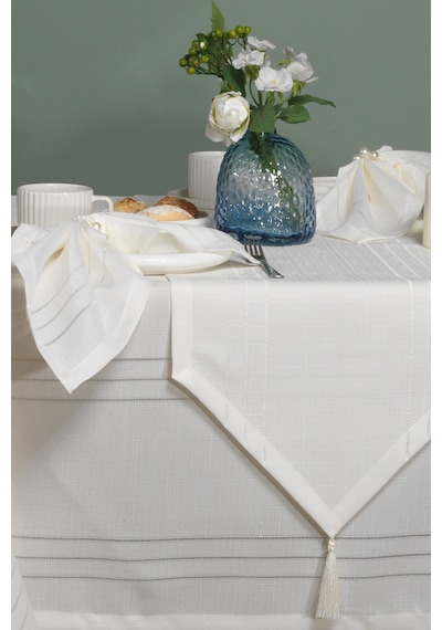 Elart Dream Yemek Seti 12 Kişilik 26 Parça 150x220 Cm Krem Krem
