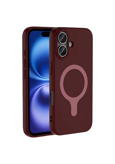 iPhone Uyumlu 16 Kılıf M-safe Şarj Özellikli Mbfx Aris Silikon Kapak - Mürdüm Çok Renkli