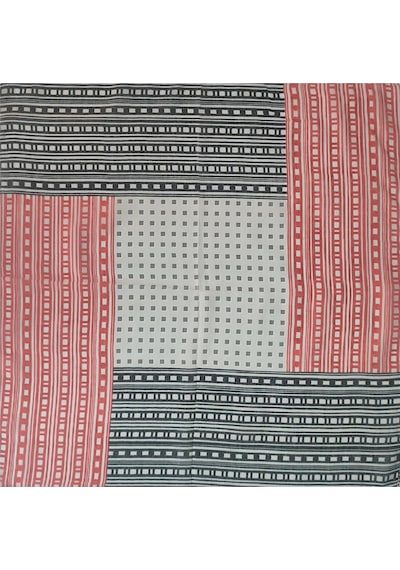 Bhandana Sarmal Desenli Kırmızı Siyah Kare Bandana Çok Renkli
