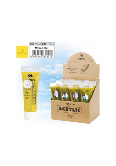 Sarı Akrilik Boya 75 Ml Sarı Sarı