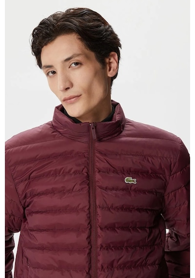 Lacoste Down Fill Jacket Kaztüyü Dolgu Gizli Kapüşonlu Bordo Mont Bordo