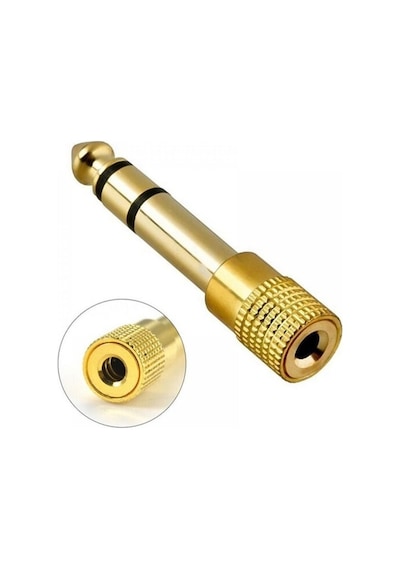 6.3 mm Erkek To 3.5 mm Dişi Çevirici Dönüştürücü Jak Adaptör