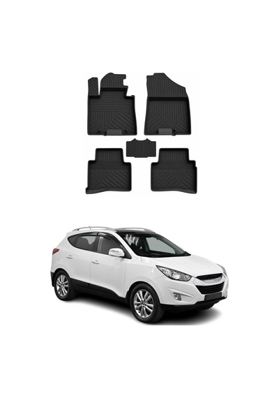 Hyundai Tucson 2 2009-2015 Uyumlu 4d Havuzlu Paspas Kauçuk Siyah 5 Parça