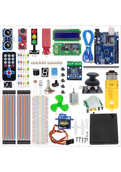 İlkokul-ortaokul Seviyesi Arduino Gelişmiş Süper Başlangıç Eğitim Seti 153 Parça 11072747