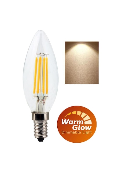 Osram 4w 40w E14 Rustik Dim Led Mum Ampul 2700k - Sarı Işık