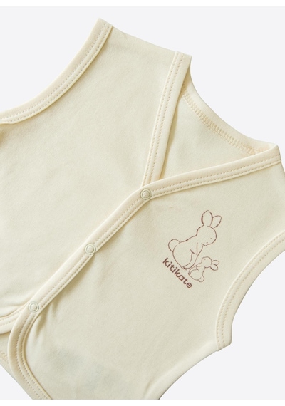 Organik New Basic Yelek Natural Krem
