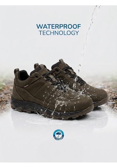Greyder 00190 Erkek Hakiki Deri Su Geçirmez Outdoor Ayakkabı Gri
