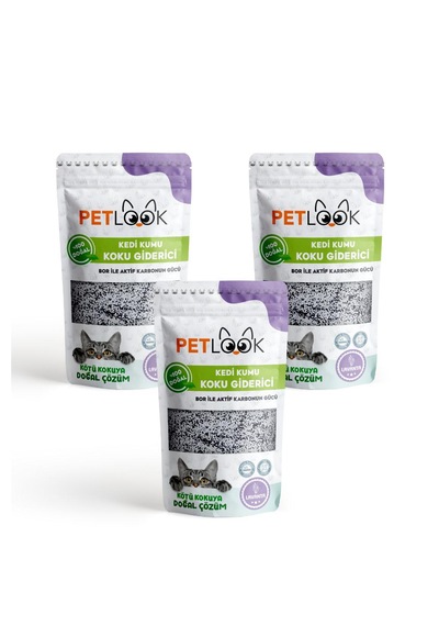 Petlook Active Carbon Kedi Kumu Koku Giderici Lavanta Kokulu 3 x 300 G