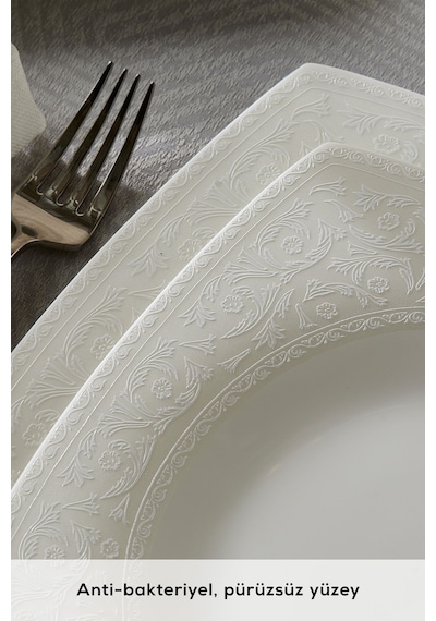 Karaca  Fine Pearl Roma 58 Parça 12 Kişilik Yemek Takımı