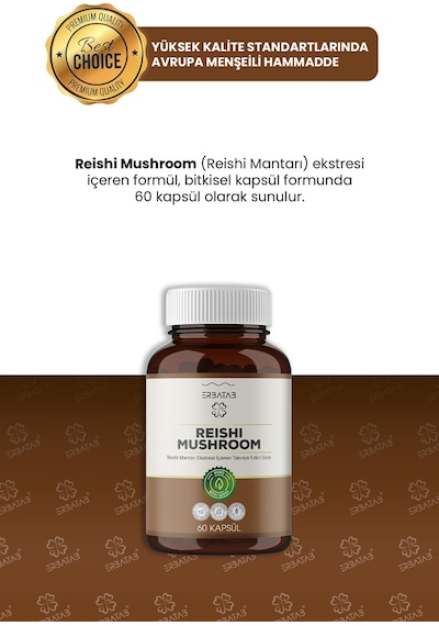 Erbatab Reishi Ekstresi 60 Kapsül