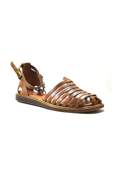 Beety 101-301 Hakiki Deri Taba Kadın Bodrum Sandalet Taba