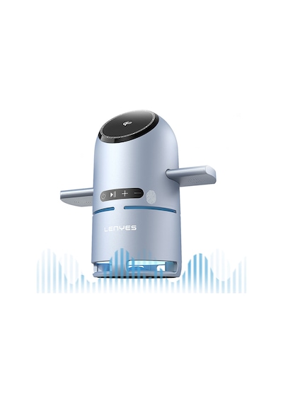 Lenyes Pw321 Qi2 Şarj Teknolojili Speaker Özellikli Telefon&saat&kulaklık 15w Kablosuz Şarj Gri