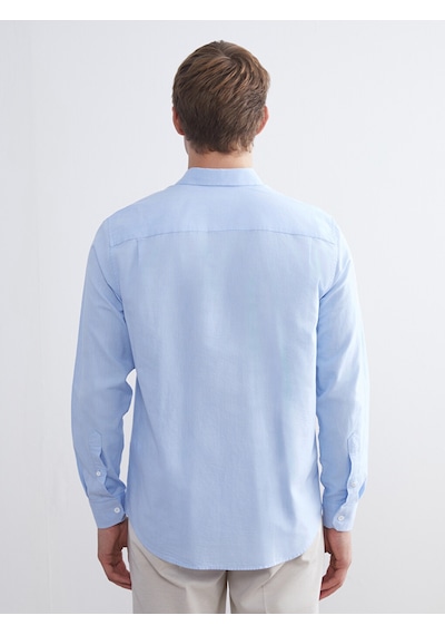 Lcwaıkıkı Classic Mavi Regular Fit Uzun Kollu Oxford Erkek Gömlek