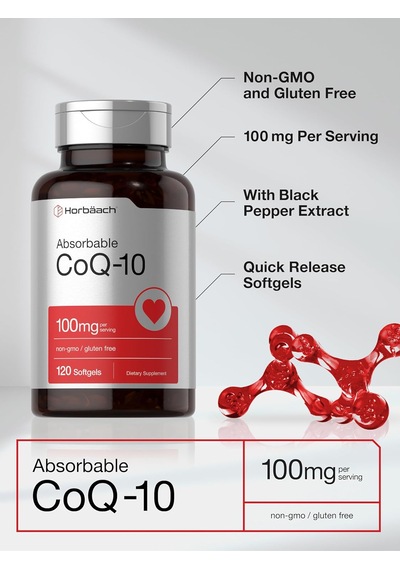 Horbäach Coq10 Koenzim 100mg 120 Softgels Aromasız