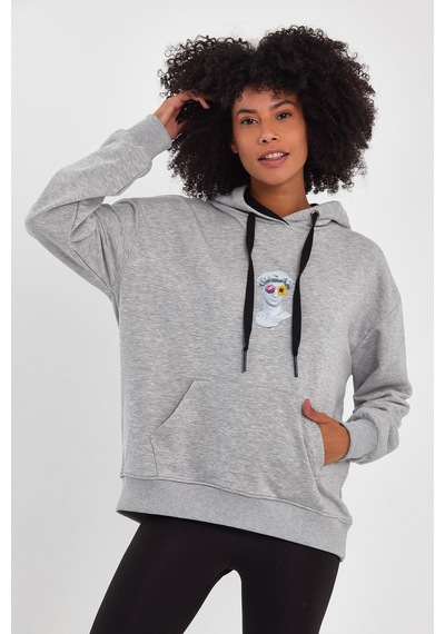 Alexander Gardi Alexandergardı Baskılı Kapüşonlu Comfort Fit Sweatshırt E22-757a-04 001