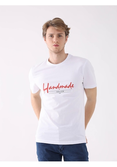 Dufy Beyaz Erkek Regular Fit O Yaka Tshirt - 94351 Beyaz