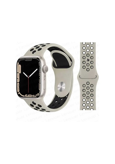Watch 9-8-7-6-5-4-3-se-ultra-ultra 2 / 42-44-45-49 Mm Uyumlu Delikli Nike Silikon Spor Kordon