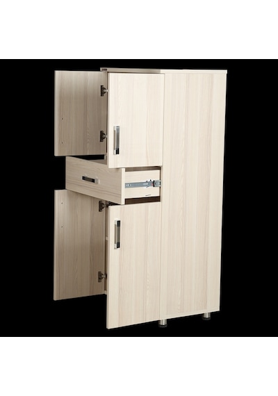 Çok Amaçlı Dolap 150 Cm Hard Parlak Carden Suntalem 4Raf 1Çekmec (391363980)