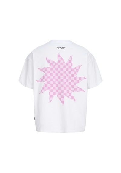 Jack & Jones Jcosolana Checkered Sırtı Baskılı Tişört 12296270 Beyaz