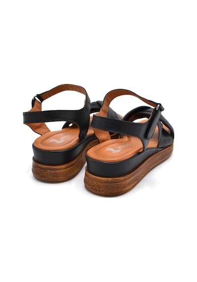 Kadın Comfort Deri Sandalet Siyah 2216403y Yetişkin